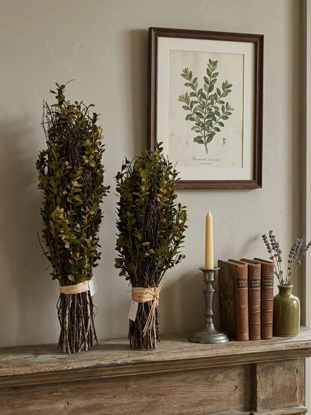 2 Preserved Boxwood Topiary Plant Bundles Rustic Farmhouse Decor 20
